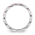 thumbnail image 2 of Argent Sterling Empilable Expressions Rose Émail Anneau Taille 9, 2 of 3