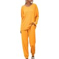 thumbnail image 2 of Innerwin Loungwear Elastic Waist Ladies Nightwear Sleep Drawstring With Pockets Sleepwear Yellow S, 2 of 6