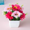 thumbnail image 1 of Plastic Outdoor Artificial Flowers Fake Plants In Pot Grass Garden Home Decor, 1 of 4