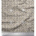 thumbnail image 1 of Soimoi Poly Georgette Fabric Floral Block Print Fabric by the Yard 52 Inch Wide, 1 of 5