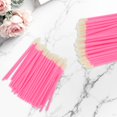 thumbnail image 4 of Unique Bargains 50 Pcs Disposable Solid Rod Lip Brush for Vacation Rose Red Plastic Flocking, 4 of 5