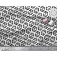 thumbnail image 3 of Soimoi Japan Crepe Satin Fabric Ogee Damask Print Sewing Fabric Yard 42 Inch Wide, 3 of 5