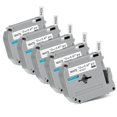 thumbnail image 1 of 5-Pack 12mm x 8m MK-231 Compatible Label Tapes for Brother P-Touch M Series: White Background Black Text, Split Back Easy Peel, Waterproof PVC, Fits PT-M95/PT-65/PT-80/PT-70/PT-45M and More Label, 1 of 6