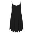 thumbnail image 1 of DYMADE Femmes Couleur Unie Spaghetti Sangle Décontractée Swing Sans Manches Robe d'Été Sans Manches, 1 of 2