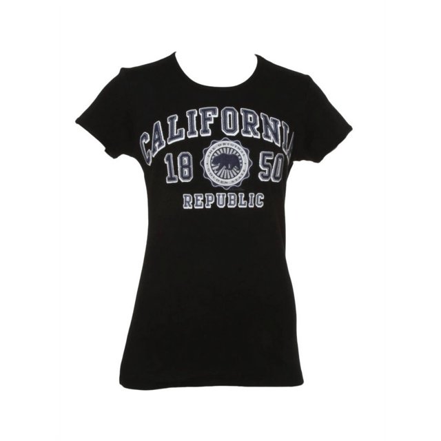 Cali T-Shirt à Manches Courtes pour Femmes Pride - California 1850 - Noir 2X-Grand