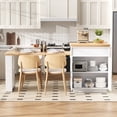 thumbnail image 2 of Noble House Horizon Kitchen Island on Casters,Extendable Dining Table with LED Lighting & Power Strips,Bar Buffet Table,Creamy White + Natural, 2 of 16