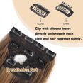 thumbnail image 2 of Thinsony High Temperature Fiber Long Wavy Clip-On Hair Extensions Soft Smooth Adjust Quantity For Best Look Dark brown 55CM, 2 of 6