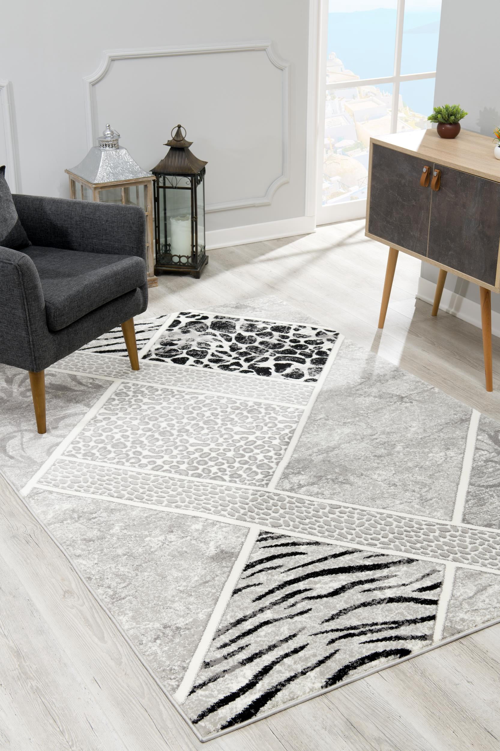 Rug Branch Tapis géométrique moderne pour paillasson