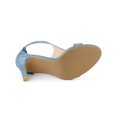 thumbnail image 3 of BLISSFUL STEP Women's T Strap Open Toe Stiletto Heel Sandals Blue 9, 3 of 8