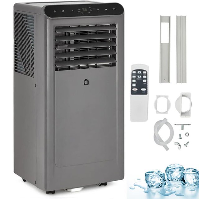Ourlova 8,000 BTU Portable Air Conditioner Cools Rooms Up to 350 Sq.Ft, 3-In-1 Functionality, Quiet Operation, Remote Control,24H Timer