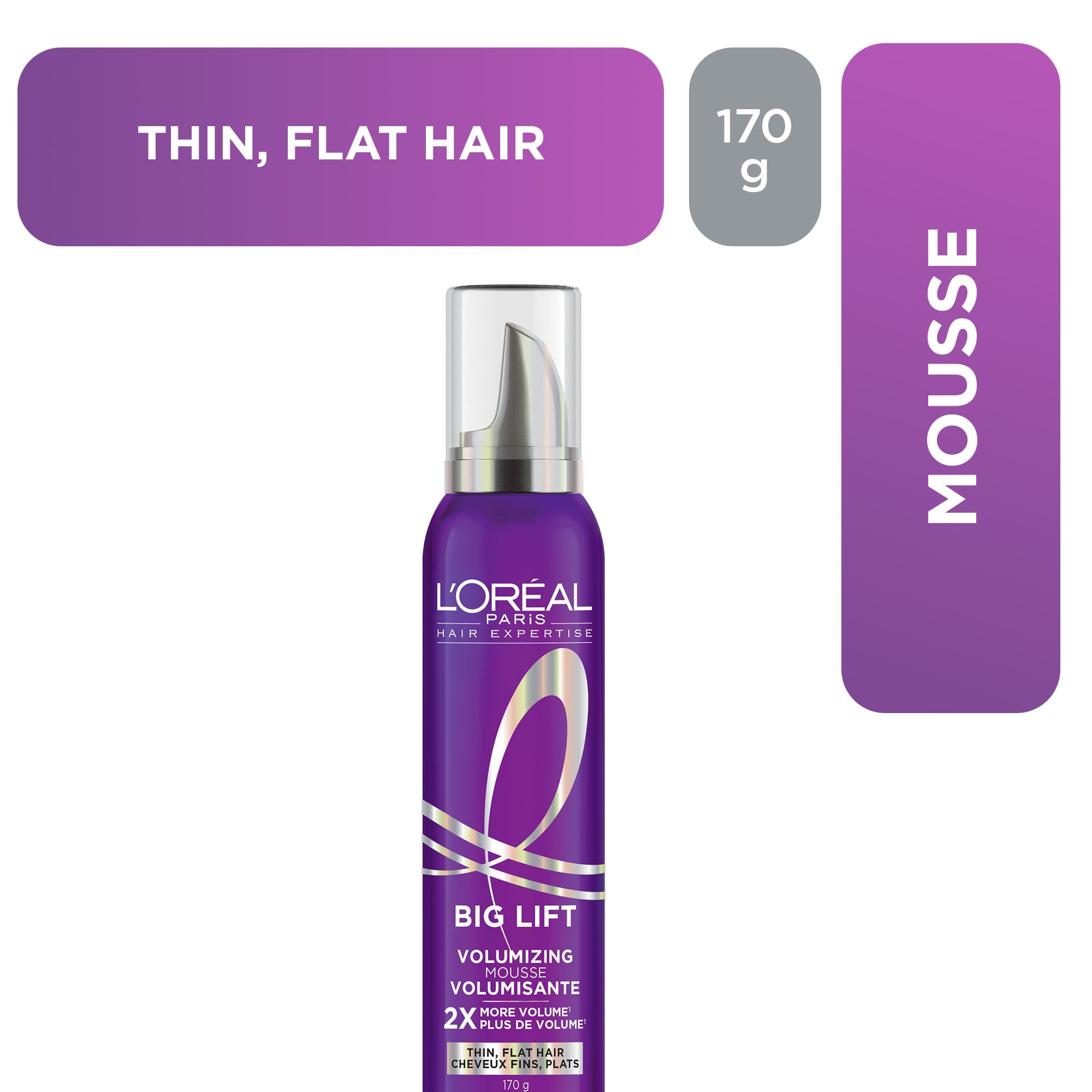 L'Oréal Paris Hair Expertise Big Lift Volumizing Hair Mousse Extra Strong Hold, 170 g