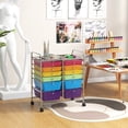 thumbnail image 4 of Costway Chariot Roulant à 12 Tiroirs Rangement Multicolore pour Scrapbooking Papier Bacs d'Organisateur de Studio, 4 of 10