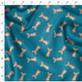 thumbnail image 4 of Soimoi Blue Velvet Fabric Footprints & Mouse Kids Fabric Prints By Yard 60 Inch Wide, 4 of 5