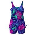 thumbnail image 4 of UPPADA Two Piece Tankini Swimsuits for Women High Waisted 2 Piece Bathing Suits Floral Print Tankini Set Tummy Control Modest Swimwear for Holiday Push Up Tankini Swimsuits for Women Multicolor,Xl, 4 of 6