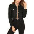 thumbnail image 1 of INSPIRE CHIC Veste Moto Courte en Faux Suède pour Femme à Col Rabattu, 1 of 5