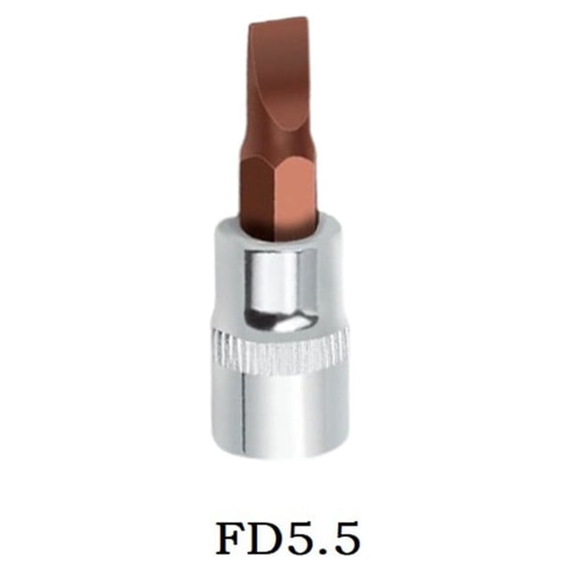 FD Embouts de Tournevis à Fente 1/4 Pouce Tête de Douille Outils à Main FD5.5