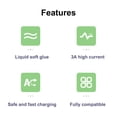 thumbnail image 2 of 1.8m 5A Magnetic Cord Micro USB Type-C Fast Charging Cable for Android Phone, 2 of 10
