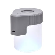 Dvkptbk Pill Box Plastic and Glass LED Sealed Storage Container 155ml Plastic Case Pill Organizer