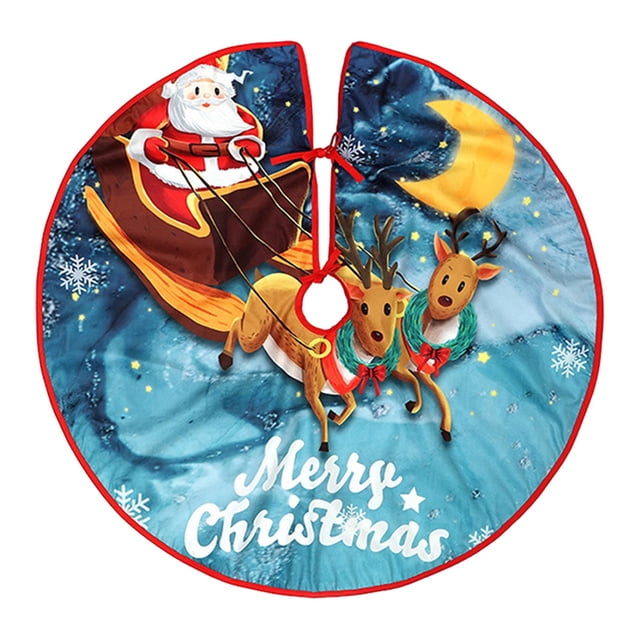 Pisexur Christmas Tree Skirt ,Many patterns 35.16"Christmas Tree Upholstered Bottom Cover, Suitable For Christmas Tree Decorations, Christmas Family Gathering Christmas Decorations Christmas Gifts