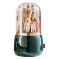 thumbnail image 1 of Makeup Brush Holder Organizer With Lid 360 Rotation Brushes Organizer For Vanity, 1 of 14