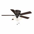 thumbnail image 1 of Clarkston II 44 Inch LED Indoor Oiled Rubbed Bronze Ceiling Fan with Light Kit for Small Rooms (New Open Box), 1 of 6