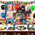 thumbnail image 4 of Ninja Birthday Decorations, 112pcs Ninja Party Decorations & Tableware - Colorful Banner Balloons Backdrop Plates Table Cloths Etc Party Supplies, 4 of 6