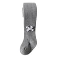 thumbnail image 1 of XZNGL Tout-Petits Enfants Bébés Filles Mode Carreaux Nœud Bas Collants Collants Pantalons, 1 of 8