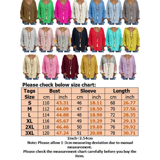 MAWCLOS Ladies Jumper Tops Winter Warm Sweater Solid Color Pullover Knitwear Work Long Sleeve Knitted Sweaters Light Pink M