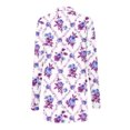 thumbnail image 4 of Cardigans Légers pour Femmes Cardigan à Manches Longues à Imprimé Floral à la Mode Veste Haut Cardigan Surdimensionné en Liquidation, 4 of 6