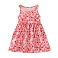 thumbnail image 1 of Robes de Printemps pour Filles Tout-Petits Enfants Filles Été Sans Manches à Imprimés Floraux Robe Décontractée de Danse Fête Robes pour Enfants Rose 10 Ans-12 Ans, 1 of 2