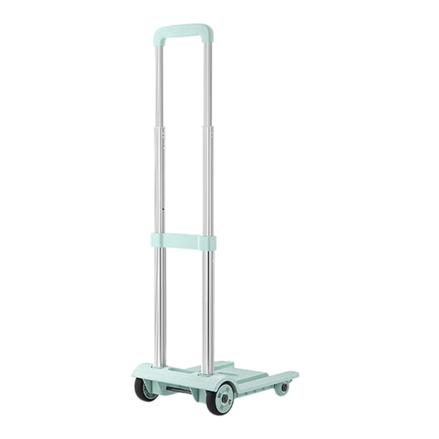 Hxlamzoo Portable Folding 4-Wheel Trolley Cart - Shock Absorption & High-Strength Material for Travel, Outdoor & Airport Use - Lightweight, Durable with Multi-Color Options