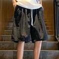 thumbnail image 4 of Dagugfen Plus Size Shorts for Men Knee Length Drawstring Drying Loose Lightweight Casual Workout Shorts, 4 of 8