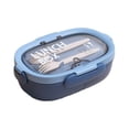 thumbnail image 1 of Boîte à Lunch en Acier Inoxydable, Boîte Bento à 2 Compartiments pour Adultes, Facile à Nettoyer, Conception Étanche, Contenant de Rangement pour Aliments avec Couverts pour la Famille, le Travail, les Pique-Niques et les Voyages, 1 of 6