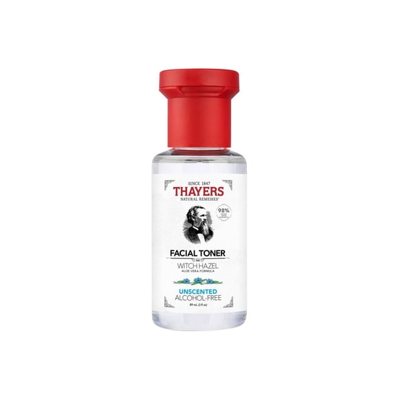 THAYERS Unscented Facial Toner Alcohol-Free Witch Hazel Aloe Vera Formula Travel Size 89mL