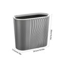 thumbnail image 3 of Rbaofujie Bathroom Trash Can Wastebasket Striped Wastebasket Home Bathroom Seamless Wastebasket Plastic Suitable for Home Kitchen Bathroom Garage Dorm Trash Can, 3 of 7