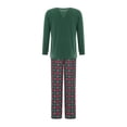 thumbnail image 3 of goowrom Pyjama de Noël Parent-Enfant Hauts à Imprimé Renne avec Pantalon à Carreaux, 3 of 5