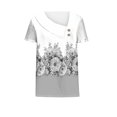 thumbnail image 4 of SDNall Chemise à Manches Courtes Imprimée pour Femmes Printemps/été, T-shirt Décontracté à Boutons Imprimé, 4 of 9