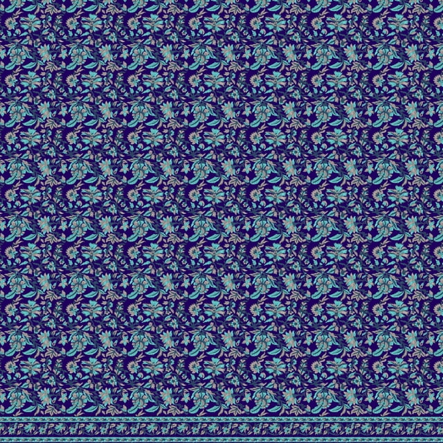 Soimoi Japan Crepe Satin Fabric Artistic Leaves & Flower Panel Printed Fabric 1 Yard 42 Inch Wide