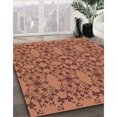 thumbnail image 3 of Ahgly Company Tapis d'Intérieur Lavable à la Machine, Carré, Transitionnel, Rouge Brique de Feu, Tapis de Zone, 4 Pieds Carré, 3 of 7