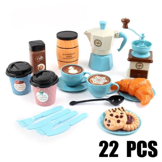 Machine à Café de Simulation Mini Nourriture Jouet pour Enfants Cuisine de Jeu Maison de Jeu Bricolage Dessert Ensemble de Jouets de Cuisine Jeu de Rôle Jouets pour Fille