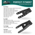 thumbnail image 2 of Camoo 2-3" Suspension Rear Drop Lowering Shackles kit Leaf Spring Drop Shackle Kit 6400 Compatible with Chevy Silverado GMC Sierra 1500 C15, 2 of 6
