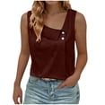 thumbnail image 1 of Timegard Summer Tops for Women Sleeveless Button Regular Neck Casual Shirts Solid Color Fashion Blouses, 1 of 6