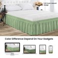 thumbnail image 2 of SGI Bedding 21 Inch Wrap Around Bed Skirt | Microfiber Bed Skirt | Fade Resistant, Wrinkle Free, Anti-static, Decorative, Extra Storage Space, Clutter-Free | Olympic Queen, Moss, 2 of 6