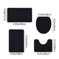 thumbnail image 3 of Living Room Rug Memory Foam Bath Mat 4 Set Bathroom Rugs for 4 Pcs Toilet Mats Universal Soft Comfortable Water Absorption Non-Slip Thick Machine Washable Easier To Dry Dark Kitchen Mats for Floor, 3 of 8