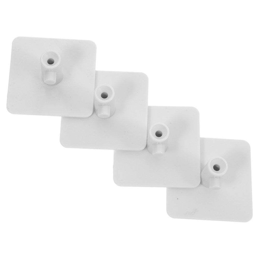 HLONK 4Pcs Stand Mixer Attachment Hooks Flat Design for Kitchen Storage Organization White ABS