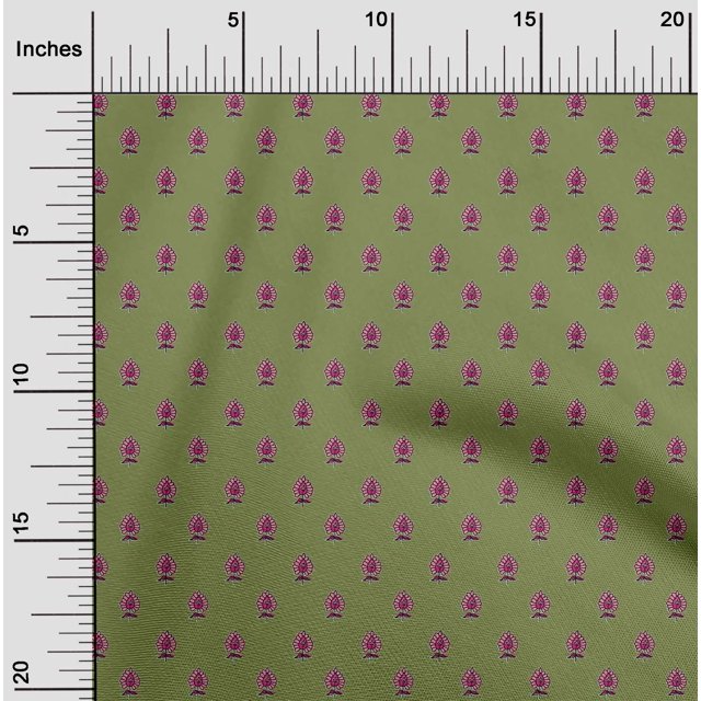 oneOone Viscose Chiffon Fabric Floral Block Print Fabric By Yard 42 Inch Wide