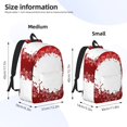 thumbnail image 2 of Vsdgher Winter Christmas Snowflake Print Canvas Backpack Travel Rucksack Unisex Knapsack 15.7/17.7Inch Laptop Backpack for Work,College-Small, 2 of 5