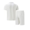 thumbnail image 4 of NTACZA Mens Shorts Set Shirt And Shorts Short Sleeve Tracksuits Quarter Zip Athletic Sweatsuits for Men S, 4 of 5