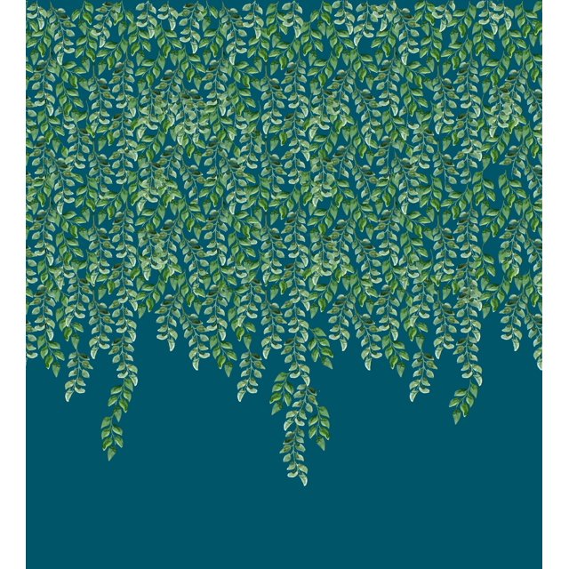 Soimoi Modal Satin Fabric Leaves Panel Print Sewing Fabric Yard 42 Inch Wide