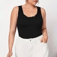 thumbnail image 2 of Yuyuzo Camisoles Grande Taille pour Femmes Sans Manches à Col Rond Sans Coutures Couleur Unie Couche de Base sous-Maillots, 2 of 7